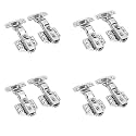 RAB Auto Hinges Stainless Steel Auto-Close for Full Overlay for Cabinet Hinges ( CODE:-AUTO Hing 15 Degree, Pack of 4 Pair )