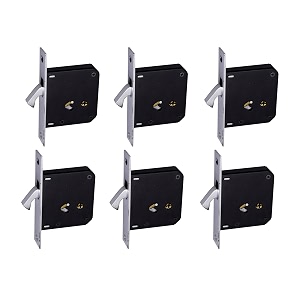 rab sliding locks ms iron for doors with security locking mechanism and safety purpose code- lock c-024 star key keys- 2 star keys pack of- 6 pcs lock