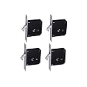 RAB Sliding Locks MS (Iron) for Doors with Security Locking Mechanism and Safety Purpose (Code:- Lock C-024 Star Key, Keys:- 2 Star Keys) (Pack of:- 4 pcs Lock)