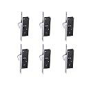 RAB Sliding Locks MS (Iron) for Doors with Security Locking Mechanism and Safety Purpose(Code:- Lock Sliding 4ever, Keys:- 2 Ultra Star Keys) (Pack of:- 6 pcs Lock)