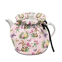 Rabbit Flowers Tea Cosy for Teapots Stain Resistant Heat Preservation Teapot Dust Cover Creative Kitchen Tea Pot Cover Keep Warm Halloween Decor for Home Kitchen Table