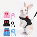 Rabbit Harness and Leash Set for Walking Escape Proof, Black M