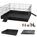 Rabbit Playpen, Pet Pen with Waterproof Liner, Pet Run for Small Animals