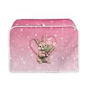 Rabbit Tulip Easter Toaster Covers Dust Cover Fingerprint Protection Microwave Oven 2 Slice Easter Decor Durable Bread Maker Kitchen Accessories