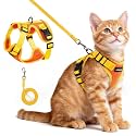 rabbitgoo Cat Harness and Leash Set, Escape Proof, Orange &amp; Yellow