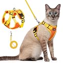 rabbitgoo Cat Harness and Leash Set, Escape Proof, Orange &amp; Yellow