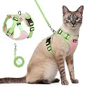 rabbitgoo Cat Harness and Leash Set, Escape Proof, Pink &amp; Light Green