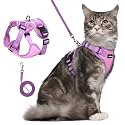 rabbitgoo Cat Harness and Leash Set, Escape Proof, Pink & Purple