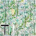 rabbitgoo Window Privacy Film Rainbow, Green Foliage, 17.5" x 118.1"