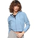 Rabboni Women39s Crop Fleece Hoodie Jacket 