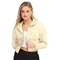 Rabboni Women39s Crop Fleece Hoodie Jacket 