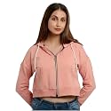 Rabboni Women39s Crop Fleece Hoodie Jacket 