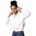 Rabboni Women39s Crop Fleece Hoodie Jacket 