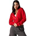 Rabboni Women39s Crop Fleece Hoodie Jacket 