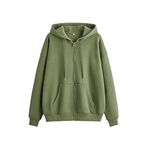 Rabboni Womens Solid Zip-Up Hoodie Jacket