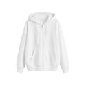 Rabboni Women39s Solid Zip-Up Hoodie Jacket 