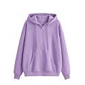 Rabboni Women39s Solid Zip-Up Hoodie Jacket 