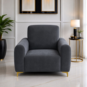 Rabhnoor Velvet 1 Seater Sofa Plain Cover