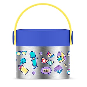 rabitat snackmate - spunky i baby formula  snack food jar  stainless steel food jar for kids 218ml