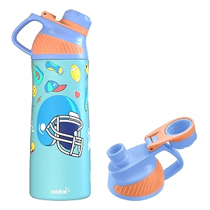 rabitat zylo max insulated water bottle for school kids 750ml  steel water bottle for kids  kids water bottle  2 year brand warranty  hot amp cold upto 24 hours  school gym outdoor gameon