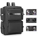 Rabjen DJ Backpack for Club Gigs, DJ Mixer Case Compatible with Pioneer DDJ-SR2, Pioneer DDJ-FLX6-GT, RANE ONE, and More Equipment