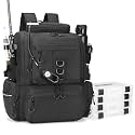 Rabjen Fishing Tackle Backpack, 45L Storage Waterproof Travel Bag Store Fishing Gear with Insulated Top Pocket