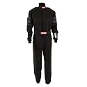 RaceQuip 110002RQP 110 Series 1-Pc Race Suit - SFI 3.2A/1 - Black - Small