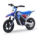 Racing Grade Electric Dirt Bike for Kids, Peak 400W Powerful Motorcycle for Ages 3-6, 36V 5.2Ah Lithium Battery, Dual Shock Absorption, 3 Speed Modes, Safe Disc Brake, 12Inch Off Road Tires, Blue