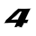 Racing Number 4 Anodized Medium, Black