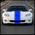Racing Stripes - 4" 7" 12" - Various Sizes - Vinyl Decal for Car Truck JDM Import Euro Black Red White Silver Pink Lime Green (12"x72", Blue)