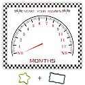 Racing Theme Baby Monthly Milestone Blanket, 48x40in Race Car Speedometer Soft Flannel Large Size Newborn Gift Shower,Nursery Decor Baby 1 to 12 Months Growth Chart Blanket