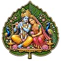 Radha Krishna Leaf Shape Acrylic Wall Decor 4 Inch Self Adhesive Vastu Art