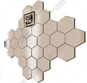 RadhaKripa Hexagon 35 Silver 3D Mirror Stickers Wall Stickers Acrylic Stickers Pack of 35