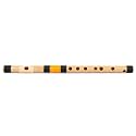 Radhe Flutes | G Natural Right Handed Middle Bansuri | Black & Orange | Tuned With Tanpura A=440Hz | PVC Flute + Hindi & English Flute Lessons