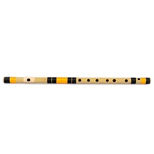 radhe flutes  c sharp left handed middle bansuri  black amp orange  tuned with tanpura a440hz  pvc flute  hindi amp english flute lessons