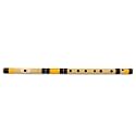 Radhe Flutes | C Sharp Left Handed Middle Bansuri | Black & Orange | Tuned With Tanpura A=440Hz | PVC Flute + Hindi & English Flute Lessons