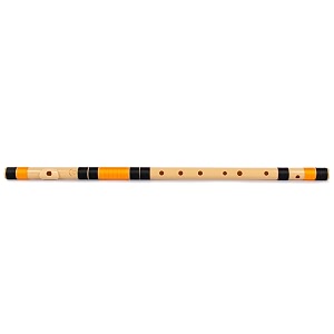 radhe flutes  g natural right handed base bansuri  black amp orange tuned with tanpura a440hz  pvc flute  hindi amp english flute lessons