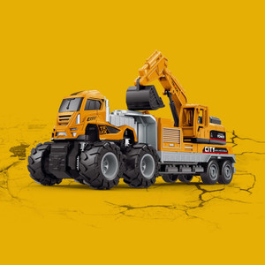 radhey preet die-cast 143 scale heavy duty excavator truck in friction version rp115430 multicolor pack of 1