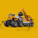 radhey preet Die-cast 1:43 Scale Heavy Duty Excavator Truck in Friction Version RP1154(30) (Multicolor, Pack of: 1)
