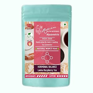 radhikas fine teas hormonal balance raspberry tea  premium ceylon black tea with raspberry  international collection  50g  makes 25 cups