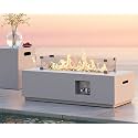 RADIATA 42" Rectangle Propane Fire Pit Table, Outdoor Natural Gas Firepit