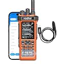 Radtel RT-950 PRO Ham Radio GPS/APRS, 10W Walkie Talkie Long Range Handheld Two Way Radio, SW/MW/LW RX, Bluetooth APP Programming, NOAA, Spectrum Analyzer,Orange(with Programming Cable)