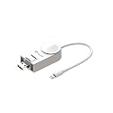RAEGR Arc 450 Portable Wireless Charger Apple Watch Charger for Apple Watch Series 6/SE/5/4/3/2/1 with Apple Cable for AirPods &amp; iPhones - White RG10133