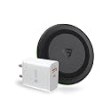 Raegr Arc 500 10W Type-C Qi-Certified Wireless Charger With 20W Pd Adapter, Type-C Cables With Fireproof Abs For Iphone 13/12/11/Series, Galaxy S22/S21/S20/Note10+ Series, Oneplus 9 (Black)
