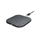 RAEGR Arc One 15W Type-C PD | Made in India | Qi-Enabled Wireless Charger with Fabric for iPhone 15/14/13/X/8 Series, Galaxy S24/S23/S22/Note20/10/10+ Series, OnePlus 9/9 Pro - Grey RG10451