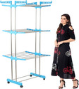 RAFTTAR Steel Plastic Floor Cloth Dryer Stand