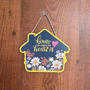 wooden home heart wall hanging for home decor 7x6 inchesswh7