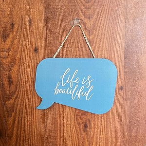 wooden live is beautiful wall decor hanging for home decor 9x12 inchesswh6
