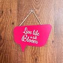 Wooden LIve life in full bloom Wall decor hanging for Home Decor (9X12 Inches,SWH1)