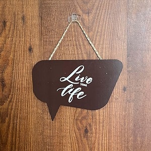 wooden live life wall decor hanging for home decor 9x12 inchesswh3
